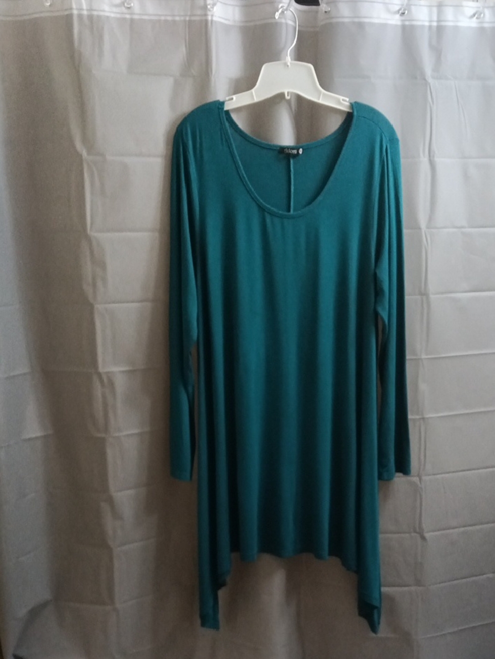 Adorn Slinky Teal Long-Sleeve Swing Tunic